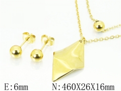 HY Wholesale Jewelry 316L Stainless Steel Earrings Necklace Jewelry Set-HY91S1346OS