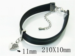 HY Wholesale Bracelets 316L Stainless Steel And Leather Jewelry Bracelets-HY91B0147NX