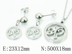 HY Wholesale Jewelry 316L Stainless Steel Earrings Necklace Jewelry Set-HY91S1295PE