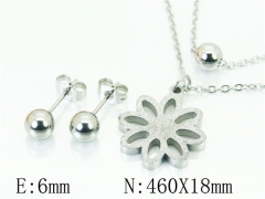 HY Wholesale Jewelry 316L Stainless Steel Earrings Necklace Jewelry Set-HY91S1259NF