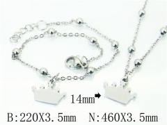 HY Wholesale Stainless Steel 316L Necklaces Bracelets Sets-HY91S1231HYY