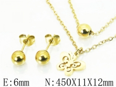 HY Wholesale Jewelry 316L Stainless Steel Earrings Necklace Jewelry Set-HY91S1380OZ