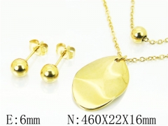HY Wholesale Jewelry 316L Stainless Steel Earrings Necklace Jewelry Set-HY91S1345OV