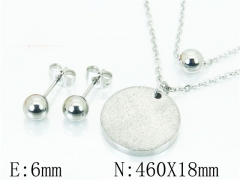 HY Wholesale Jewelry 316L Stainless Steel Earrings Necklace Jewelry Set-HY91S1249NE