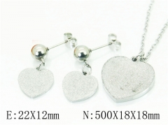 HY Wholesale Jewelry 316L Stainless Steel Earrings Necklace Jewelry Set-HY91S1301PD