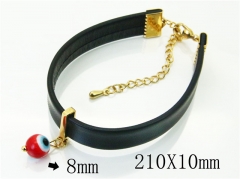 HY Wholesale Bracelets 316L Stainless Steel And Leather Jewelry Bracelets-HY91B0154MV