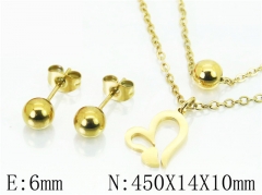 HY Wholesale Jewelry 316L Stainless Steel Earrings Necklace Jewelry Set-HY91S1381OX