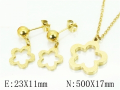 HY Wholesale Jewelry 316L Stainless Steel Earrings Necklace Jewelry Set-HY91S1356HHY