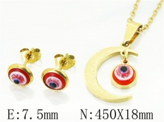 HY Wholesale Jewelry 316L Stainless Steel Earrings Necklace Jewelry Set-HY12S1218MLW