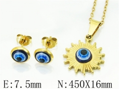 HY Wholesale Jewelry 316L Stainless Steel Earrings Necklace Jewelry Set-HY12S1247MLT