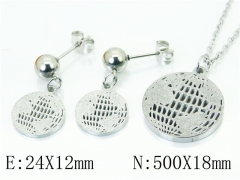 HY Wholesale Jewelry 316L Stainless Steel Earrings Necklace Jewelry Set-HY91S1291PU