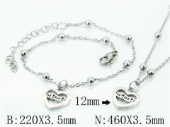 HY Wholesale Stainless Steel 316L Necklaces Bracelets Sets-HY91S1243HEE