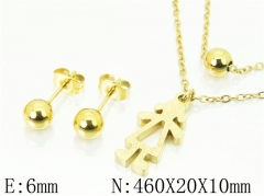 HY Wholesale Jewelry 316L Stainless Steel Earrings Necklace Jewelry Set-HY91S1323PD