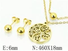 HY Wholesale Jewelry 316L Stainless Steel Earrings Necklace Jewelry Set-HY91S1315PC