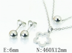 HY Wholesale Jewelry 316L Stainless Steel Earrings Necklace Jewelry Set-HY91S1274MD