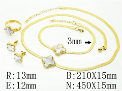 HY Wholesale Jewelry 316L Stainless Steel Earrings Necklace Jewelry Set-HY34S0046HLE