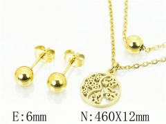 HY Wholesale Jewelry 316L Stainless Steel Earrings Necklace Jewelry Set-HY91S1331OR
