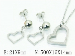 HY Wholesale Jewelry 316L Stainless Steel Earrings Necklace Jewelry Set-HY91S1305PV