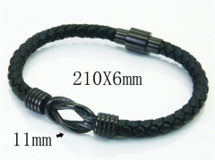 HY Wholesale Bracelets 316L Stainless Steel And Leather Jewelry Bracelets-HY23B0156HLX
