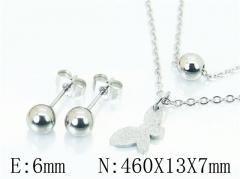 HY Wholesale Jewelry 316L Stainless Steel Earrings Necklace Jewelry Set-HY91S1275MF