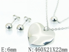 HY Wholesale Jewelry 316L Stainless Steel Earrings Necklace Jewelry Set-HY91S1288MD