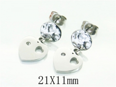 HY Wholesale Earrings 316L Stainless Steel Earrings-HY91E0388MW