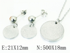 HY Wholesale Jewelry 316L Stainless Steel Earrings Necklace Jewelry Set-HY91S1294PR