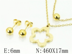 HY Wholesale Jewelry 316L Stainless Steel Earrings Necklace Jewelry Set-HY91S1319PR