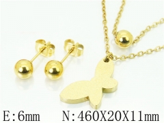 HY Wholesale Jewelry 316L Stainless Steel Earrings Necklace Jewelry Set-HY91S1309PA