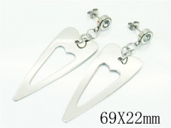 HY Wholesale Earrings 316L Stainless Steel Earrings-HY64E0473NW