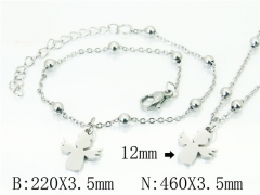 HY Wholesale Stainless Steel 316L Necklaces Bracelets Sets-HY91S1232HTT