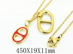 HY Wholesale Necklaces Stainless Steel 316L Jewelry Necklaces-HY21N0111HIX