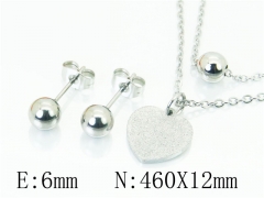 HY Wholesale Jewelry 316L Stainless Steel Earrings Necklace Jewelry Set-HY91S1279MC