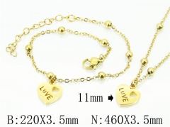 HY Wholesale Stainless Steel 316L Necklaces Bracelets Sets-HY91S1221HIA