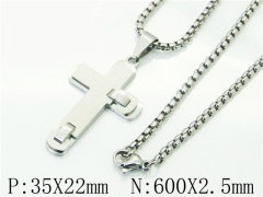 HY Wholesale Necklaces Stainless Steel 316L Jewelry Necklaces-HY09N1341PW