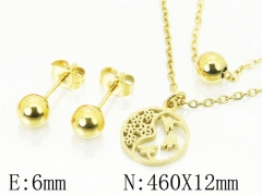HY Wholesale Jewelry 316L Stainless Steel Earrings Necklace Jewelry Set-HY91S1334OB