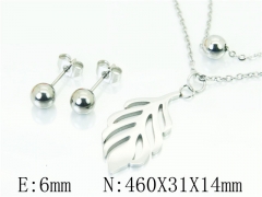 HY Wholesale Jewelry 316L Stainless Steel Earrings Necklace Jewelry Set-HY91S1282NE