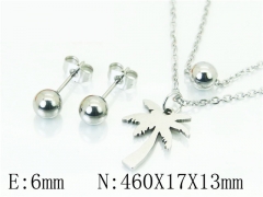 HY Wholesale Jewelry 316L Stainless Steel Earrings Necklace Jewelry Set-HY91S1284MW