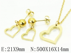 HY Wholesale Jewelry 316L Stainless Steel Earrings Necklace Jewelry Set-HY91S1365HHC