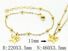 HY Wholesale Stainless Steel 316L Necklaces Bracelets Sets-HY91S1203HIZ