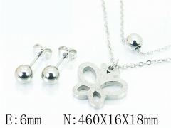 HY Wholesale Jewelry 316L Stainless Steel Earrings Necklace Jewelry Set-HY91S1255NS