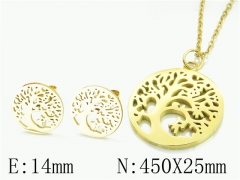 HY Wholesale Jewelry 316L Stainless Steel Earrings Necklace Jewelry Set-HY64S1298HXX