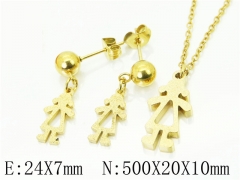 HY Wholesale Jewelry 316L Stainless Steel Earrings Necklace Jewelry Set-HY91S1366HHX