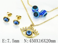 HY Wholesale Jewelry 316L Stainless Steel Earrings Necklace Jewelry Set-HY12S1258OD