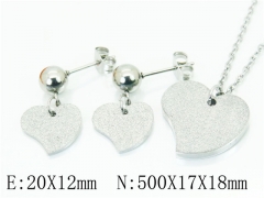 HY Wholesale Jewelry 316L Stainless Steel Earrings Necklace Jewelry Set-HY91S1300PS