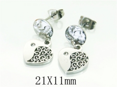 HY Wholesale Earrings 316L Stainless Steel Earrings-HY91E0389MS