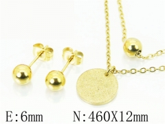 HY Wholesale Jewelry 316L Stainless Steel Earrings Necklace Jewelry Set-HY91S1341OR