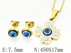 HY Wholesale Jewelry 316L Stainless Steel Earrings Necklace Jewelry Set-HY12S1239MLZ