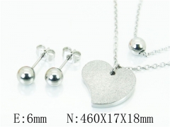 HY Wholesale Jewelry 316L Stainless Steel Earrings Necklace Jewelry Set-HY91S1251NY