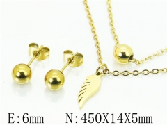 HY Wholesale Jewelry 316L Stainless Steel Earrings Necklace Jewelry Set-HY91S1378OW